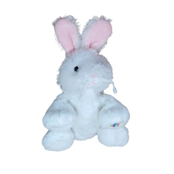 Easter Plush Webkinz Rabbit Plush HM078 White Bunny Ganz Stuffed Animal NO CODE - Picture 1 of 7